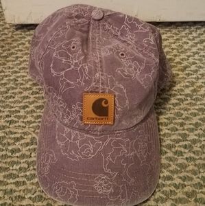 Purple floral carhartt hat